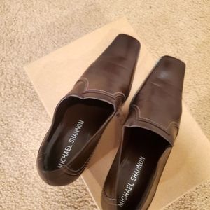 Leather Brown Booties, size 7.5